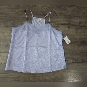 Nine West Womens Lace Trim Cami Size L NWT